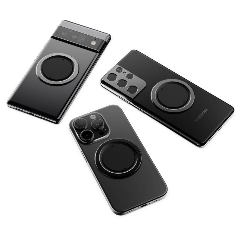 slide 4 of 12, ohsnap! Snap Grip Luxe Magnetic Phone Grip - Ultra Thin, Fits Any Phone - Obsidian Black, 1 ct