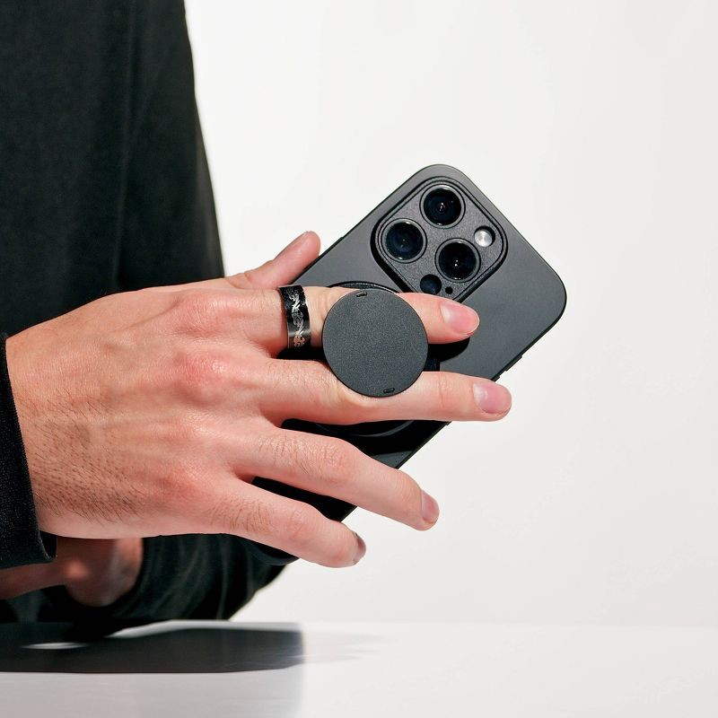 slide 11 of 12, ohsnap! Snap Grip Luxe Magnetic Phone Grip - Ultra Thin, Fits Any Phone - Obsidian Black, 1 ct