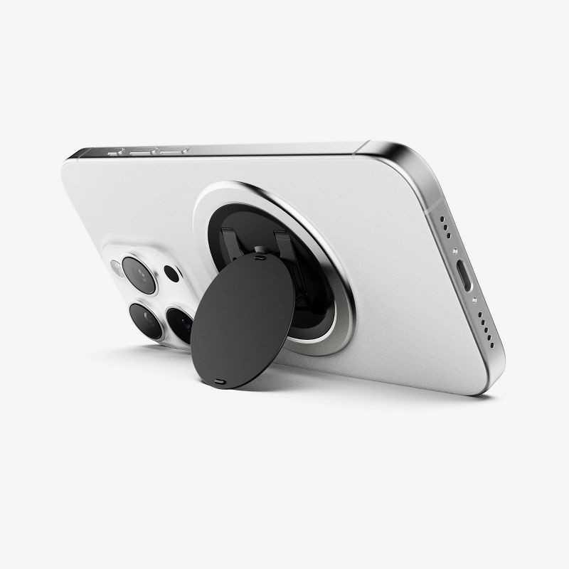 slide 2 of 12, ohsnap! Snap Grip Luxe Magnetic Phone Grip - Ultra Thin, Fits Any Phone - Pure Silver, 1 ct