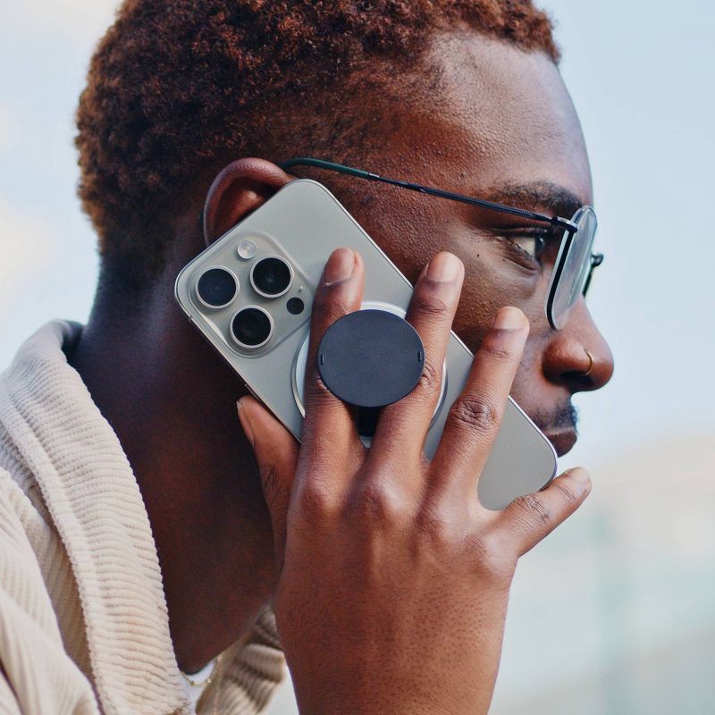 slide 12 of 12, ohsnap! Snap Grip Luxe Magnetic Phone Grip - Ultra Thin, Fits Any Phone - Pure Silver, 1 ct