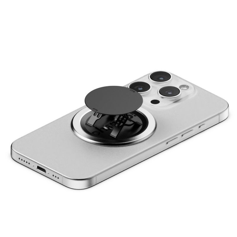 slide 4 of 12, ohsnap! Snap Grip Luxe Magnetic Phone Grip - Ultra Thin, Fits Any Phone - Pure Silver, 1 ct