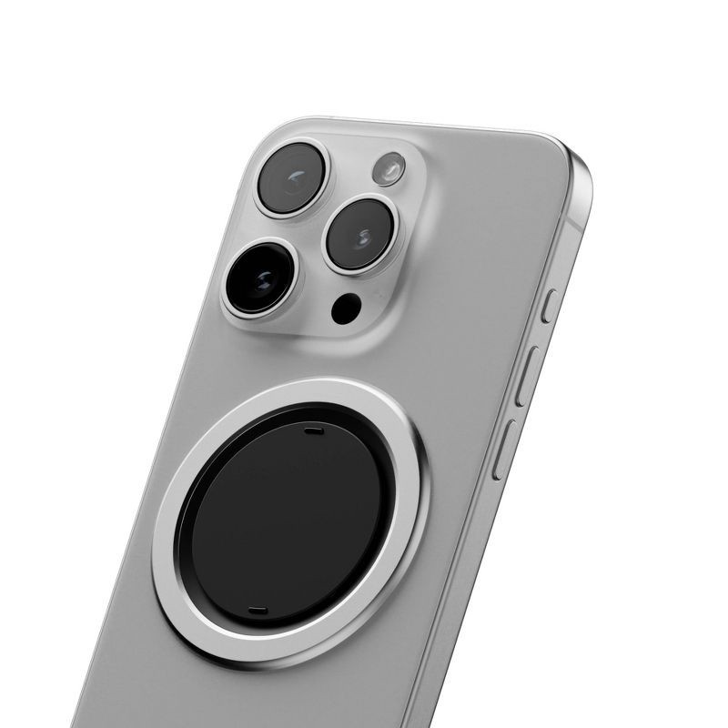 slide 6 of 12, ohsnap! Snap Grip Luxe Magnetic Phone Grip - Ultra Thin, Fits Any Phone - Pure Silver, 1 ct