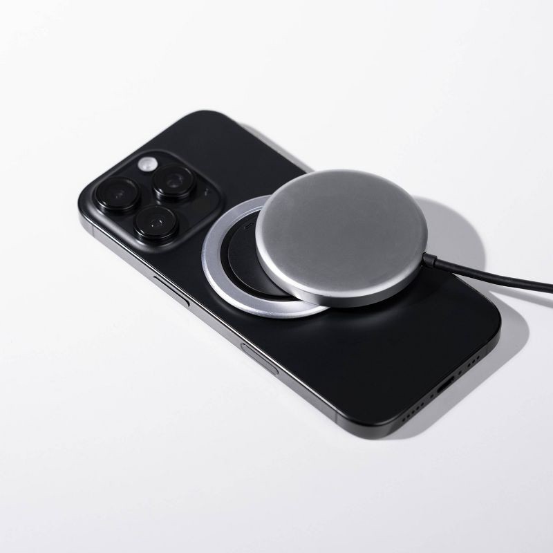 slide 10 of 12, ohsnap! Snap Grip Luxe Magnetic Phone Grip - Ultra Thin, Fits Any Phone - Pure Silver, 1 ct