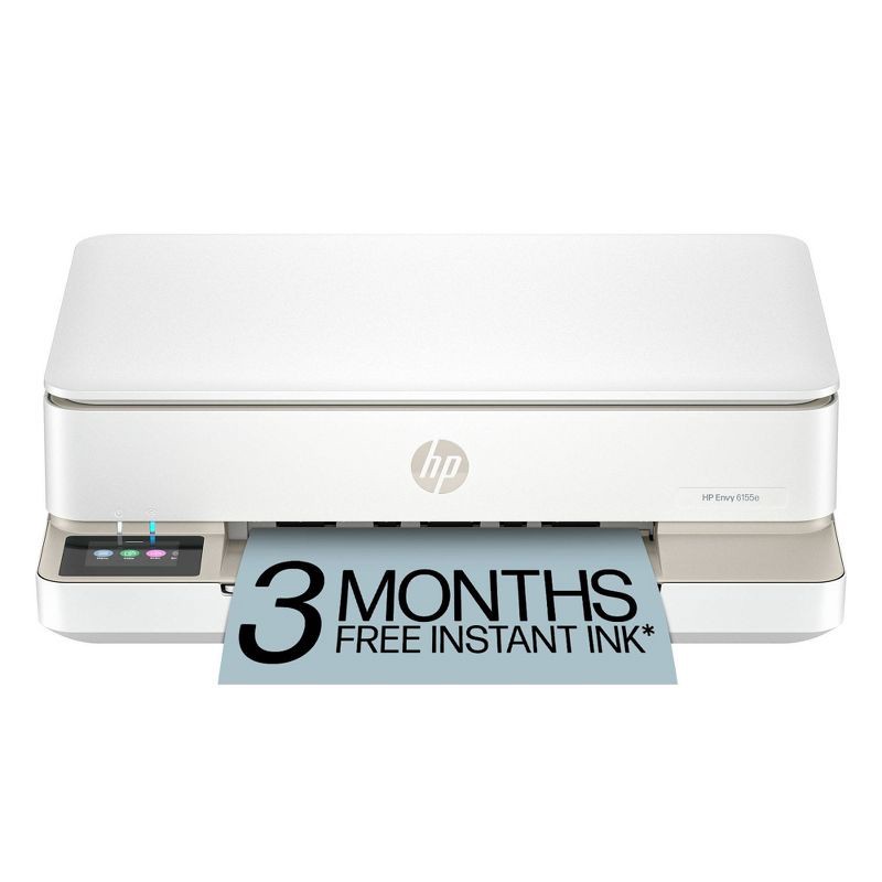 slide 1 of 20, HP Inc. HP Envy 6155e Wireless All-in-One Color Printer Scanner Copier with 3 Months Free Instant Ink (714L5A): USB, Wi-Fi, 1200x1200 DPI, 1 ct