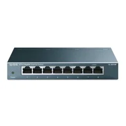 TP-Link TL-SG608 8-Port Gigabit Desktop Switch: Steel Gray, RJ-45, Wi-Fi 6