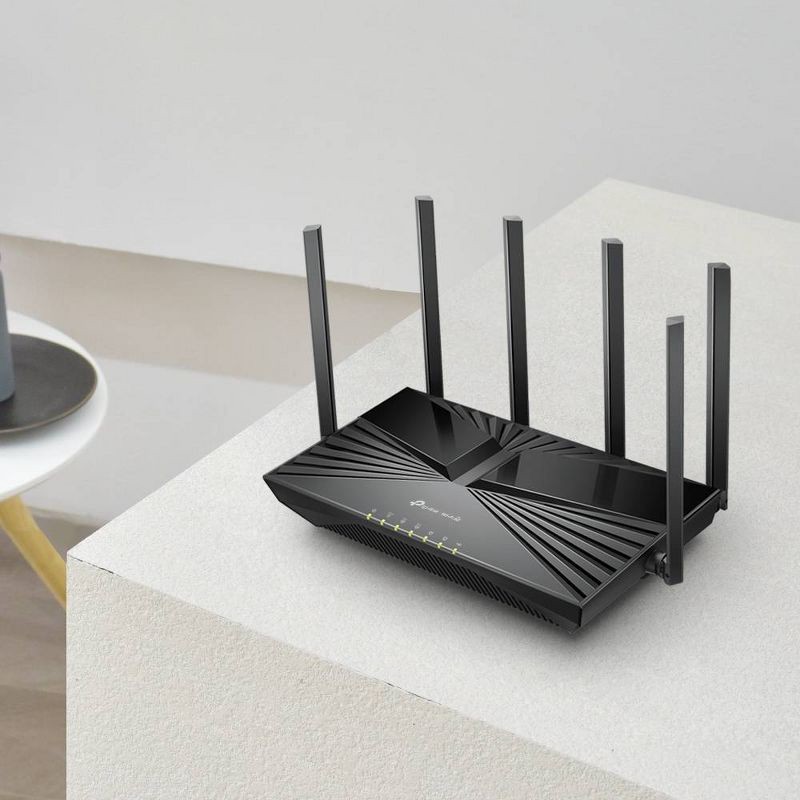 slide 4 of 5, TP-Link Archer AXE5400 Tri-Band 6-Stream Mesh Wi-Fi 6E Router: Smartphone App Controlled, 1 ct