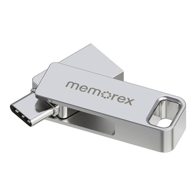 slide 3 of 11, Memorex 128gb USB 3.2 Type-C OTG Flash Drive: USB Memory Stick - Black, 1 ct