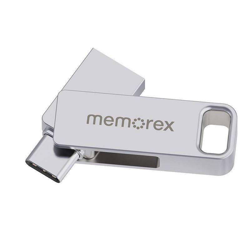slide 8 of 11, Memorex 128gb USB 3.2 Type-C OTG Flash Drive: USB Memory Stick - Black, 1 ct