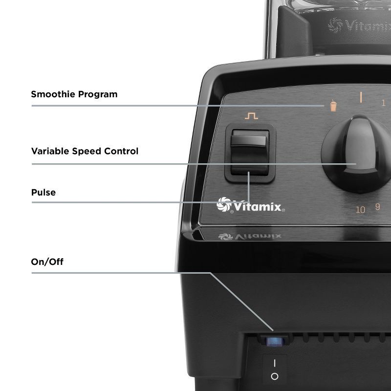 slide 4 of 14, Vitamix Propel 410 10-Speed Countertop Blender Black: 1400W, 48oz Capacity, Juices & Purees, Dishwasher-Safe Parts, 48 oz