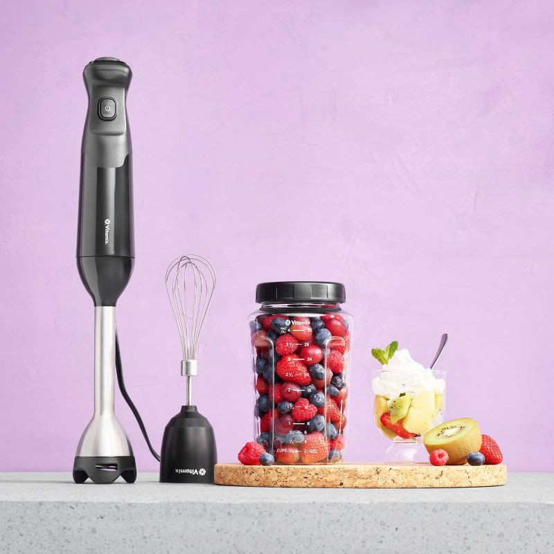 slide 9 of 13, Vitamix 2-Speed Hand Immersion Blender Bundle with Whisk and Jar Black: Stainless Steel, 350W, Hand Held, Food Processor, 1 ct