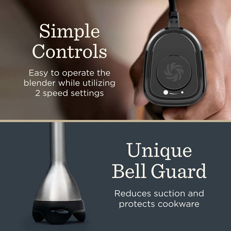 slide 5 of 13, Vitamix 2-Speed Hand Immersion Blender Bundle with Whisk and Jar Black: Stainless Steel, 350W, Hand Held, Food Processor, 1 ct