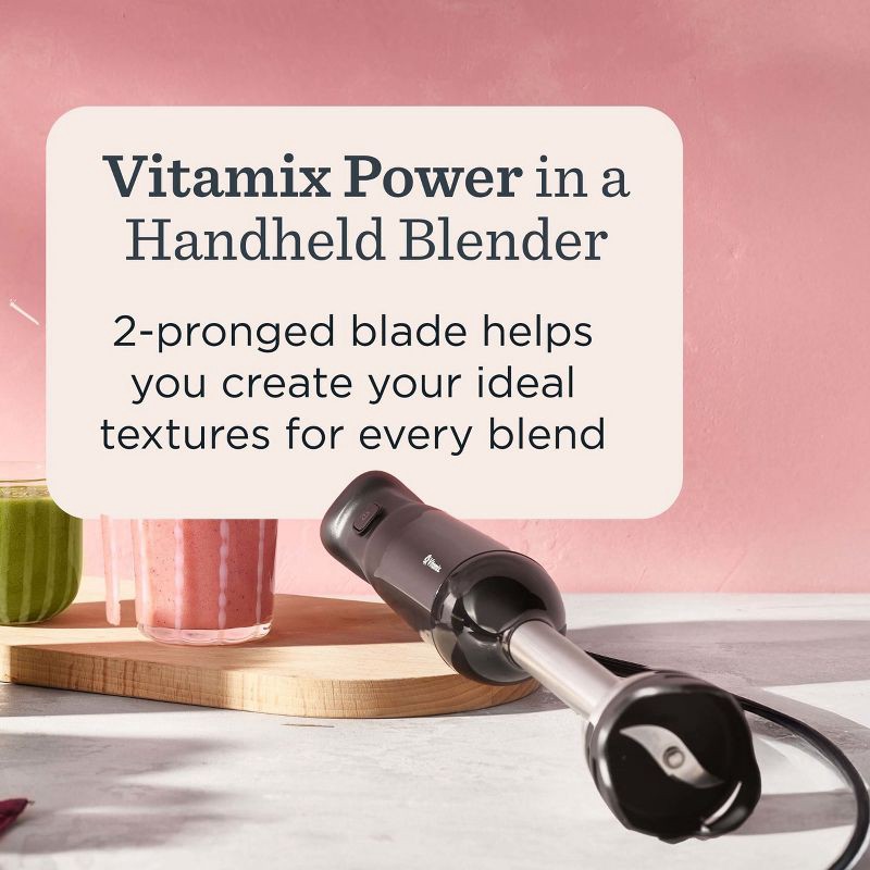 slide 6 of 13, Vitamix 2-Speed Hand Immersion Blender Bundle with Whisk and Jar Black: Stainless Steel, 350W, Hand Held, Food Processor, 1 ct