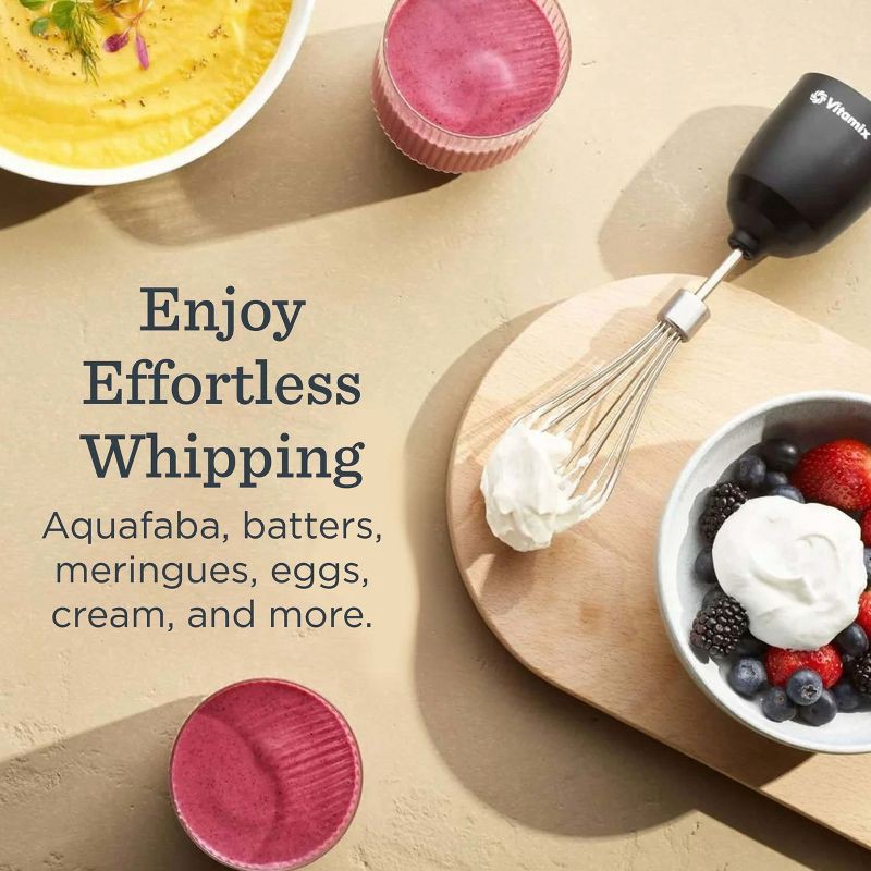 slide 7 of 13, Vitamix 2-Speed Hand Immersion Blender Bundle with Whisk and Jar Black: Stainless Steel, 350W, Hand Held, Food Processor, 1 ct