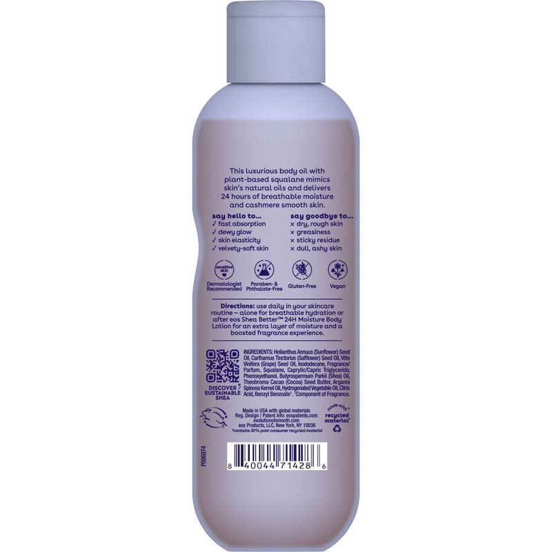 slide 2 of 8, eos Shea Better Cashmere Body Oil - Vanilla - 6 fl oz, 6 fl oz