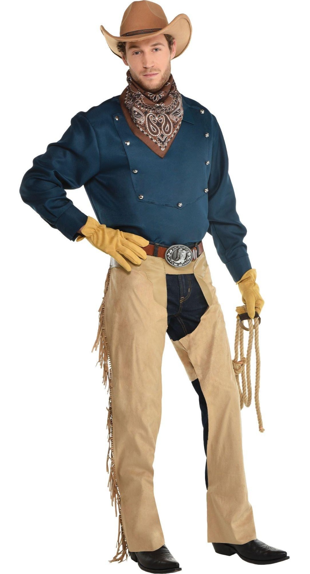slide 1 of 1, Party City Cowboy Costume Accessory Kit for Adults, 1 ct