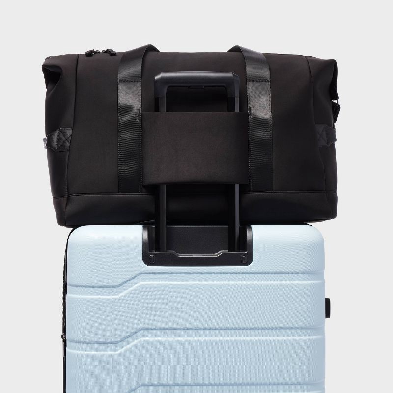 slide 5 of 5, Faux Neoprene Weekender Bag - All In Motion™ Black: Travel Carry On, 1 ct
