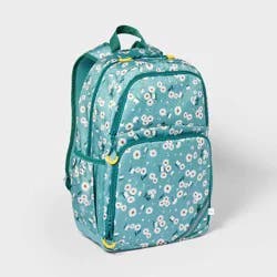 Kids' 17" Everyday Classic Backpack - Cat & Jack™ Mint Daisy: Floral Design, Ages 5-10