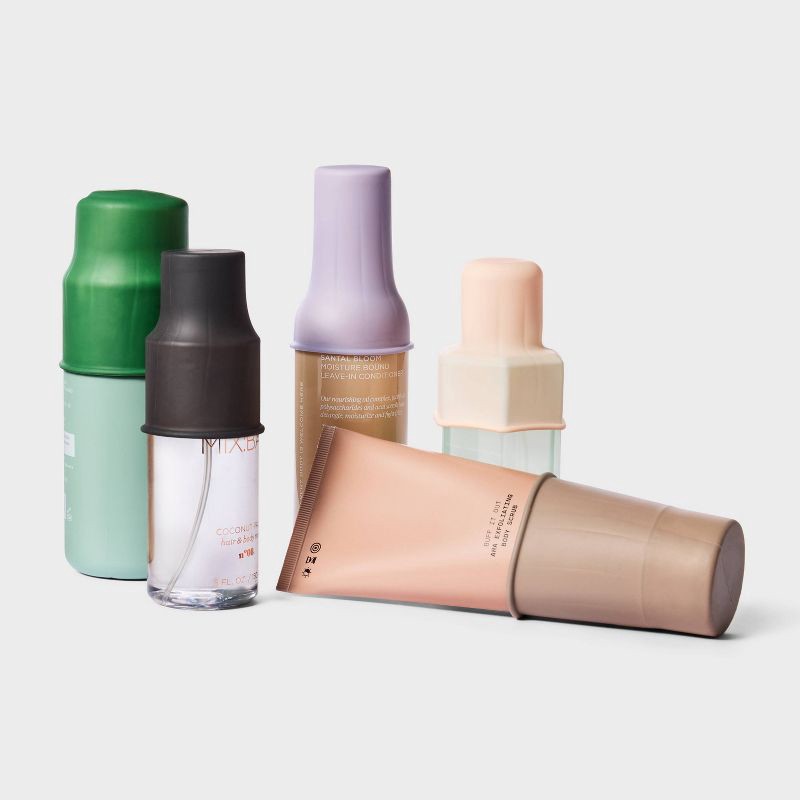 slide 3 of 3, Silicone Bottle Caps - Open Story™️: Multicolored Travel Luggage Accessories, 1 ct