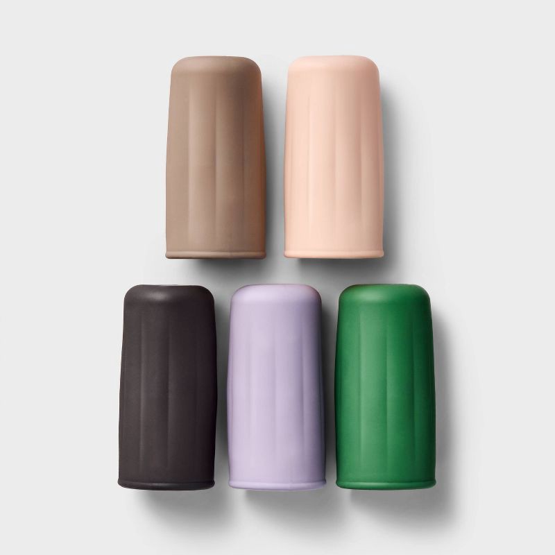 slide 1 of 3, Silicone Bottle Caps - Open Story™️: Multicolored Travel Luggage Accessories, 1 ct