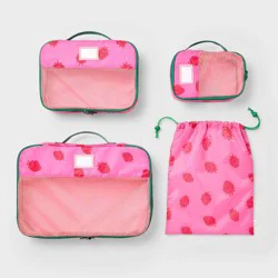Kids' 4pc Packing Cube Set Strawberry - Cat & Jack™️