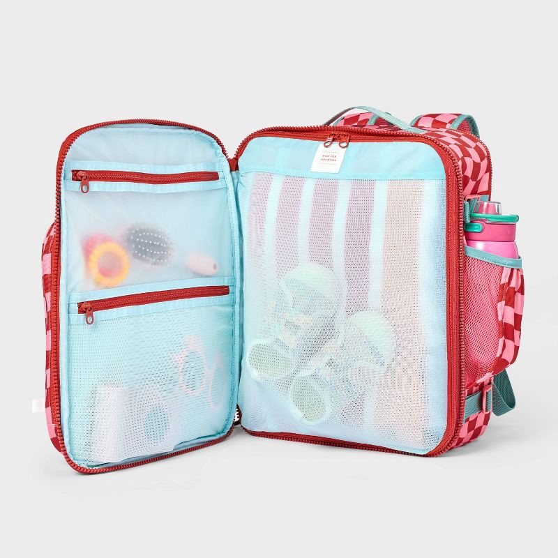 slide 2 of 3, Kids' 22L Travel Backpack Pink Checkered - Cat & Jack™: Check Style, Ages 5+, 22 liter