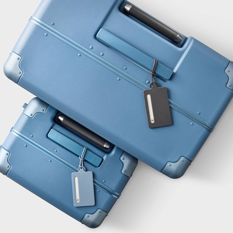 slide 2 of 3, 2pk Silicone Luggage Tag - Open Story™ Gray/Blue: Travel Accessories Set, 2 ct