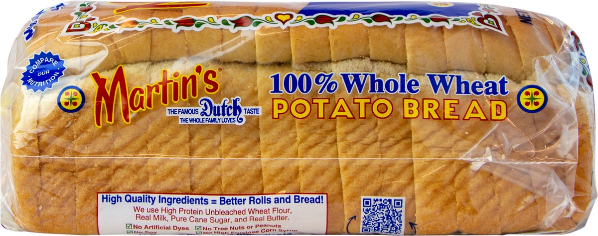 slide 4 of 9, Martin's 100% Whole Wheat Potato Bread, 20 oz