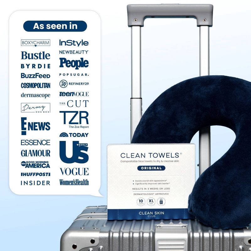 slide 11 of 11, Clean Skin Club Travel Disposable Face Towel for Improved Skin - XL - 10ct, 10 ct