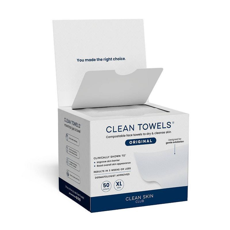 slide 2 of 12, Clean Skin Club Disposable Face Towel for Improved Skin - XL - 50ct, 50 ct