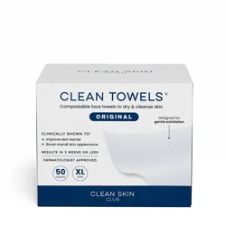 Clean Skin Club Disposable Face Towel for Improved Skin - XL - 50ct