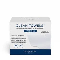 Clean Skin Club Disposable Face Towel for Improved Skin - XL - 50ct