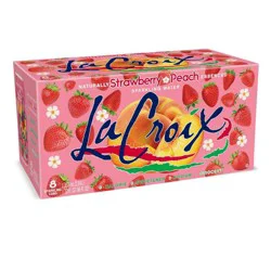 LaCroix Strawberry Peach Sparkling Water - 8pk/12 fl oz Cans