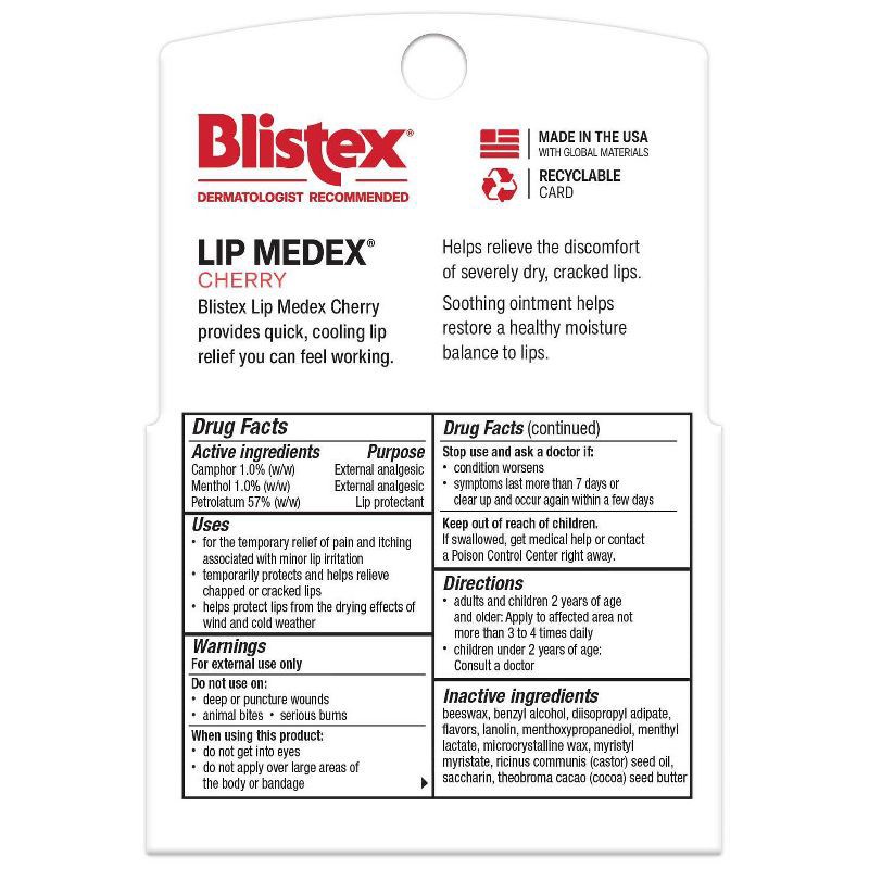 slide 3 of 4, Blistex Medex Lip Tube Serum - Cherry - 2pk, 2 ct
