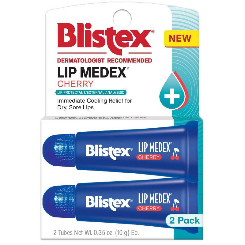slide 1 of 4, Blistex Medex Lip Tube Serum - Cherry - 2pk, 2 ct