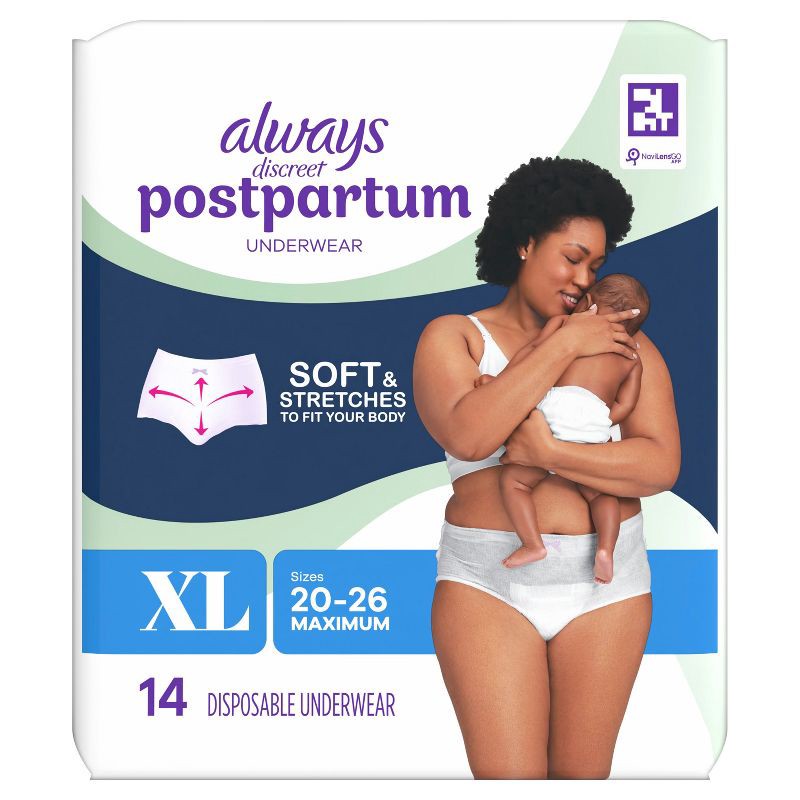 slide 2 of 11, Always Discreet Incontinence Underwear Pads - Maximum - XL - 14ct, 14 ct