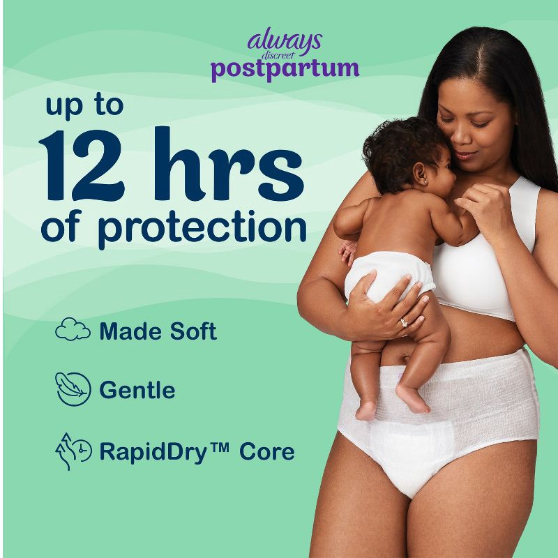 slide 3 of 11, Always Discreet Incontinence Underwear Pads - Maximum - XL - 14ct, 14 ct