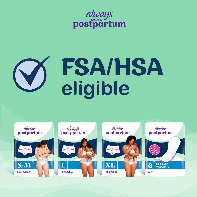 slide 11 of 11, Always Discreet Incontinence Underwear - Maximum - S/M - 14ct, 14 ct