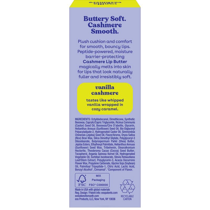 slide 8 of 8, eos Cashmere Lip Butter - Vanilla Cashmere - 0.35 fl oz, 0.35 fl oz