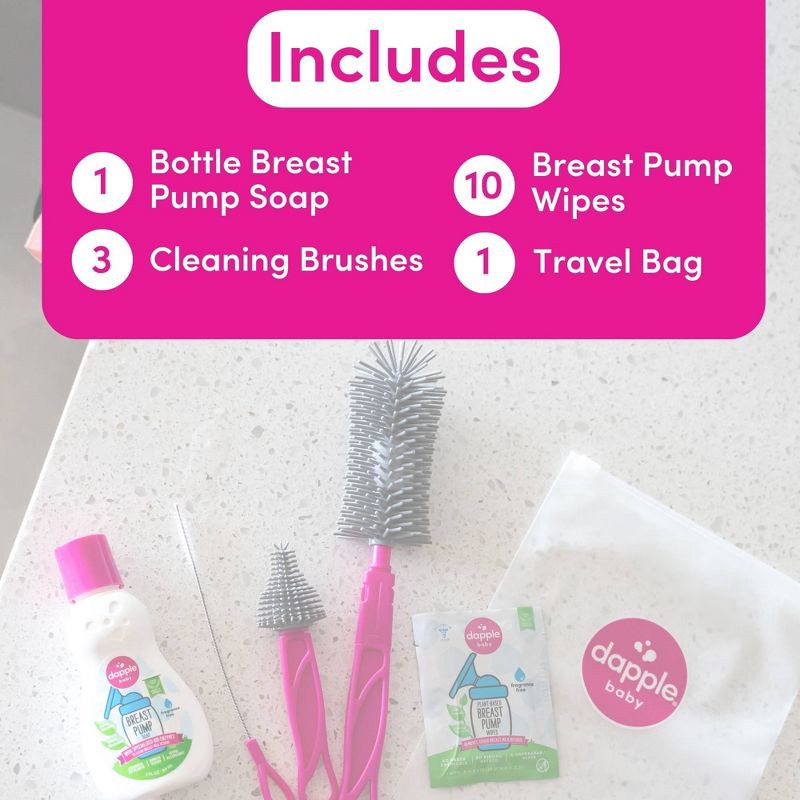 slide 2 of 8, Dapple On the Go Breast Pump & Baby Bottle Cleaning Kit, 1 ct