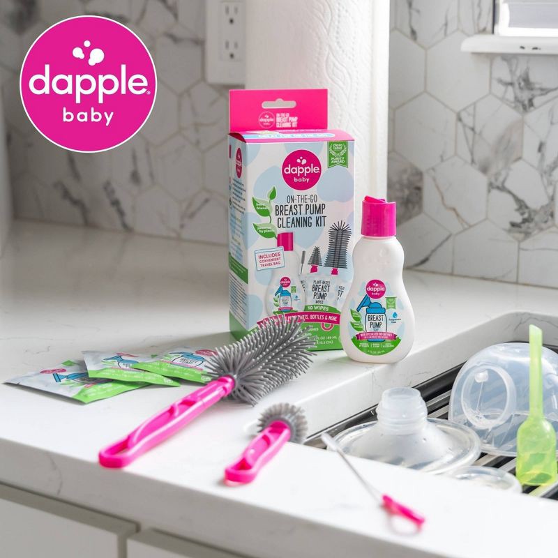 slide 7 of 8, Dapple On the Go Breast Pump & Baby Bottle Cleaning Kit, 1 ct