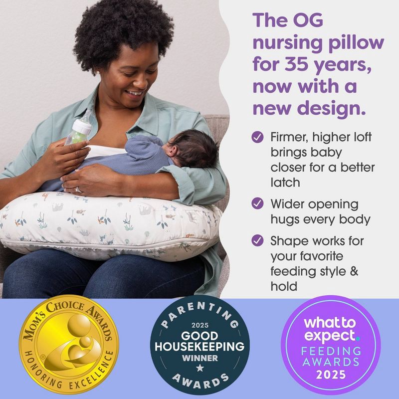 slide 2 of 10, Boppy Nursing Pillow - Sand Safari Animals, 1 ct