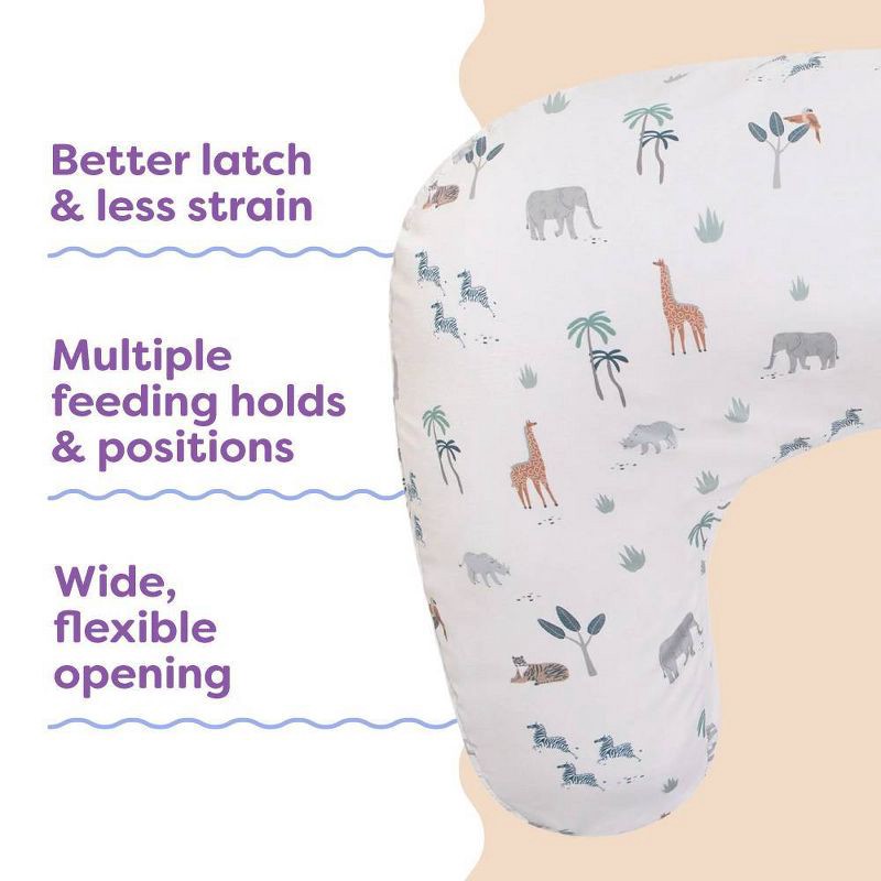 slide 4 of 11, Boppy Nursing Pillow - Sand Safari Animals, 1 ct