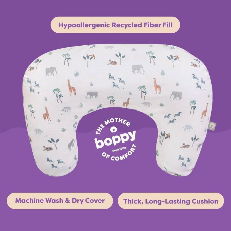 slide 5 of 11, Boppy Nursing Pillow - Sand Safari Animals, 1 ct