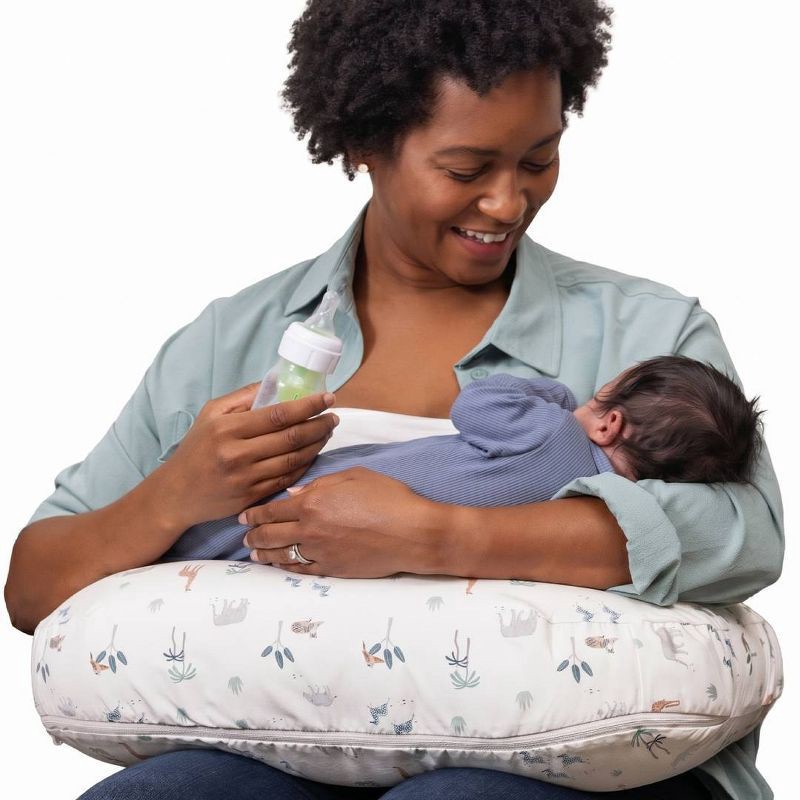 slide 1 of 14, Boppy Nursing Pillow - Sand Safari Animals, 1 ct