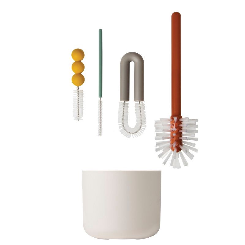 slide 2 of 8, Boon Mod Baby Bottle Cleaning Brush Set with Storage Vase - 4pk, 4 ct