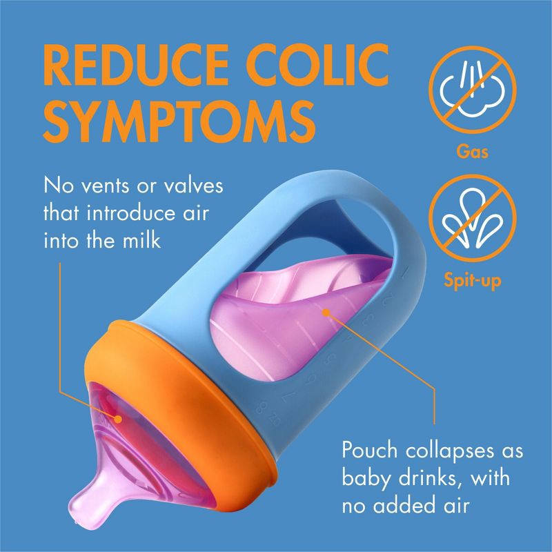 slide 2 of 7, Boon Nursh Reusable Silicone Pouch Baby Bottle Grow-with-Baby Bundle Gift Set - 13pc, 13 ct