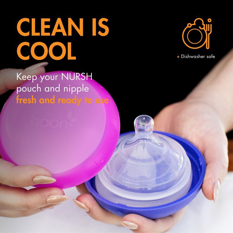 slide 4 of 7, Boon Nursh Reusable Silicone Pouch Baby Bottle Grow-with-Baby Bundle Gift Set - 13pc, 13 ct