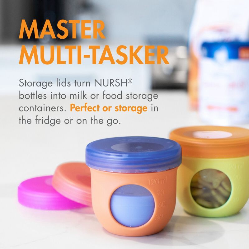 slide 5 of 7, Boon Nursh Reusable Silicone Pouch Baby Bottle Grow-with-Baby Bundle Gift Set - 13pc, 13 ct