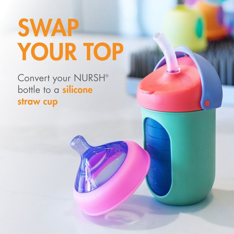 slide 6 of 7, Boon Nursh Reusable Silicone Pouch Baby Bottle Grow-with-Baby Bundle Gift Set - 13pc, 13 ct