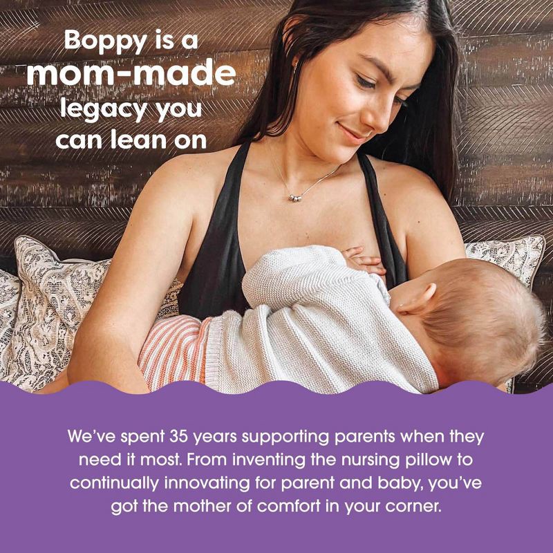 slide 9 of 10, Boppy Nursing Pillow - Gray Beige Leaves, 1 ct